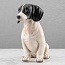 скульптура SITTING DOG BLACK AND WHITE 64702600